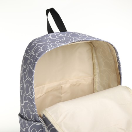 School backpack on lightning from textiles, 3 pockets, lilac color-5