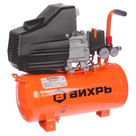 Compressor "Vortex" KMP-260/24, coaxial, 220 V, 2 kW, 8 bar, 260 l/min, 24 liters