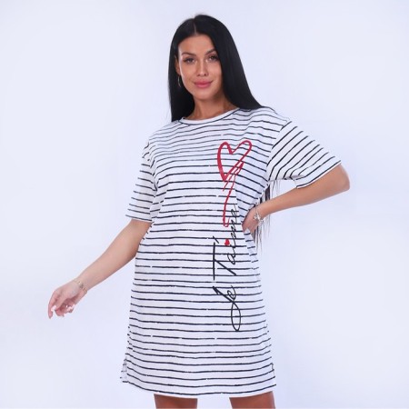 Homemade dress, color strip size 48