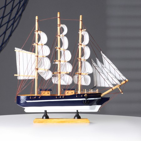 The ship Souvenir medium "Freya", the sides are blue, 33x31x5 cm, mix-1