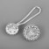 Decorative fastener, d = 2.5/3 cm, silver/white color