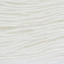 Muline threads, cotton, 8 ± 1 m, white Blanc color