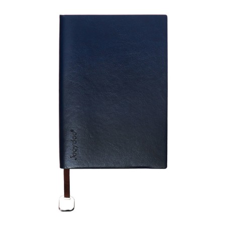 Organizer, B6, 116 sheets, cage, leatherette cover, brown cut, blue