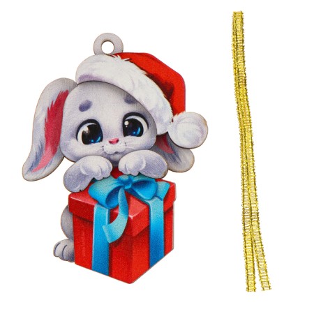 New Year's prefabricated pendant on the Christmas tree "New Year! Bunny "-4