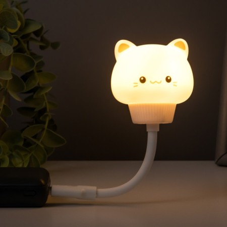 The keyboard backlight "Kitten" LED sleeping room USB white 6.8x6x19 cm Risalux-2