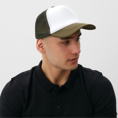 Baseball cap with minaku grid, green color, size 56-58-2