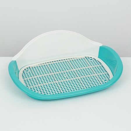 Dog toilet, 57 x 42 x 16 cm, white/blue-2