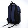 Youth backpack from textiles, rise, 2 parts on lightning, 3 pockets, blue color