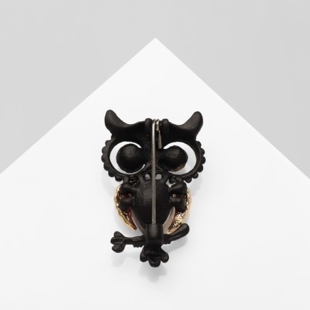 Brooch "Owl", colored in ferrous metal-2