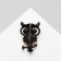 Brooch "Owl", colored in ferrous metal