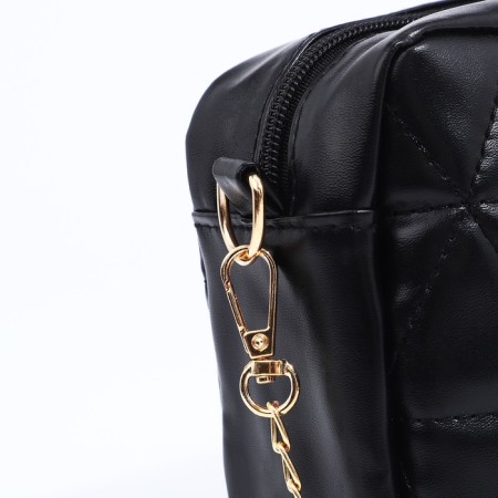 Bag Cross-Bodi with a zipper, black color-5