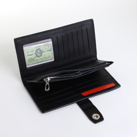 Male purse on a magnet, black color-7