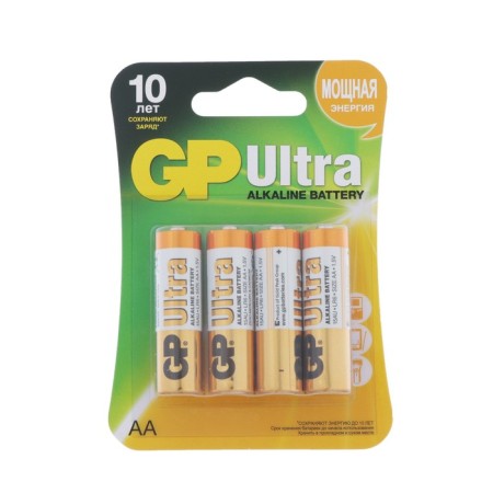 Battery Alkalin GP Ultra, AA, LR6-4BL, 1.5B, blister, 4 pcs.-1