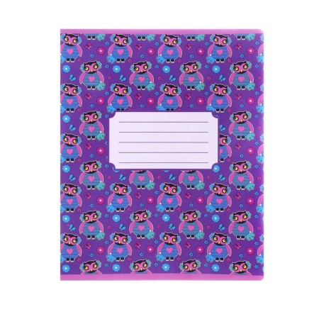 Notebook 12 sheets in the “Ptashki” cage, cover coated paper, VD-clus, OFSET block, mix-2