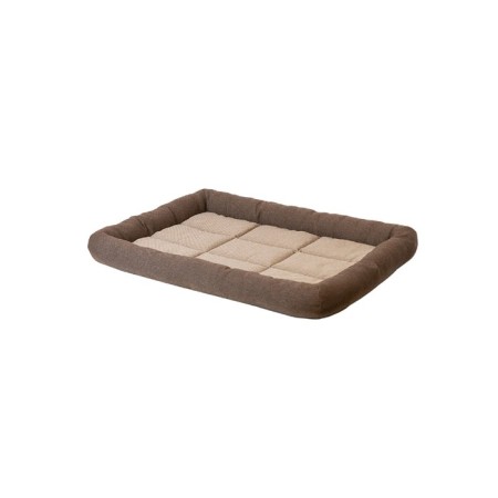 Lynchik "trampoline" rectangular with a roller, 97 x 67 x 10 cm, horn/syntepuh, brown