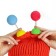Carnival hat "Eye-player" with horns pr 56-58, red color
