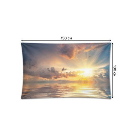 Decorative panel with photo printing "Excitement morning", horizontal, size 100x150 cm-1