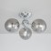 Ceiling chandelier CITILUX "Tommy" CL102130, 46x46x23.5 cm, 3x40W, E14, gray color.