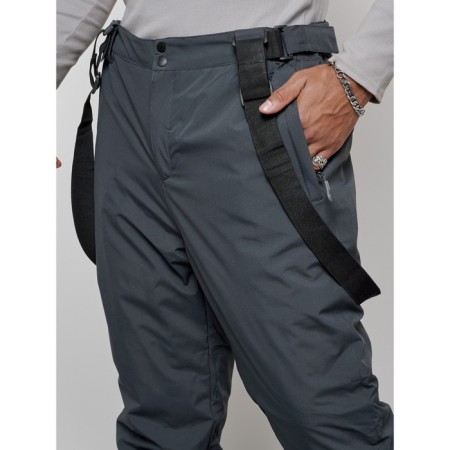 Male winter ski costume, size 48, dark gray color-18