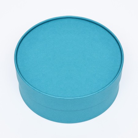 Gift box "Tenderness" of blue-grassy, ​​plastered without a window, 21 x 8 cm-1