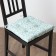 Siddle on the chair Ethel "Flowers" cental blue, 40x40 cm, 100% p/e