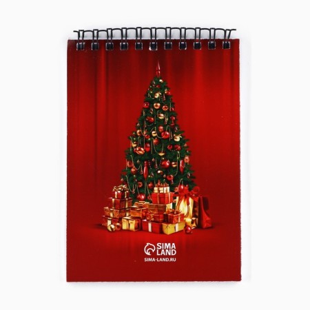Gift set New Year's notebook A6, 40 liters and a curly candle "Happiness in the new year!"-3