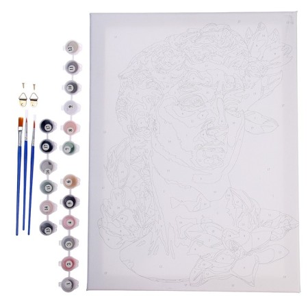 Picture on numbers on canvas with a subframe of David, 30x40 cm-4