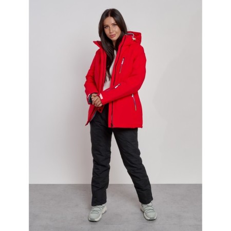Ski jacket female, size 50, red color-7