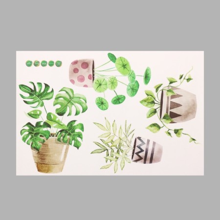 Stick plastic interior color "indoor flowers" 40x60 cm