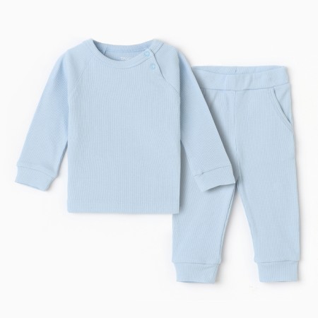 Children's set (T -shirt/pants), blue color, height 74-80 (9 -12 m)