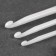 A set of hooks for knitting, d = 4/5/6 mm, 14 cm, 3 pcs, white color