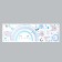 Sticker Plastic Interior color "Cute beasts on the rainbow" gray-blue 30x90 cm