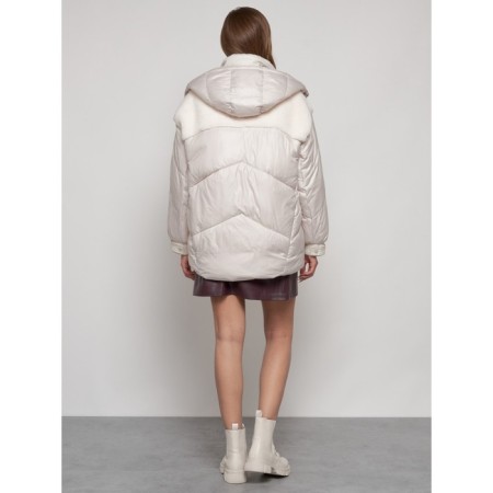 Winter jacket, size 46, beige color-3