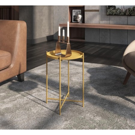 Journal table, 376x376x515, gold-4