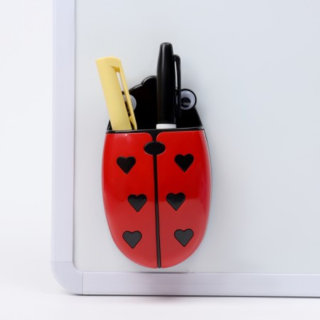 Magnetic universal stand for markers and sponges "God's ladybug" 3.5x9x12.5cm