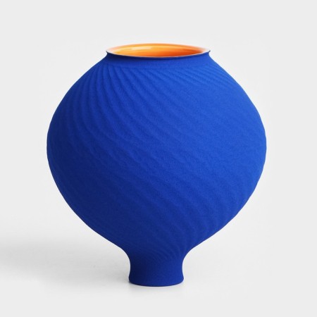 Vase for flowers decorative "Laura" color blue 20 x 16 x 16 cm