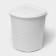Corner underwear basket with a rattan lid, 60 l, 40 × 40 × 58 cm, white color