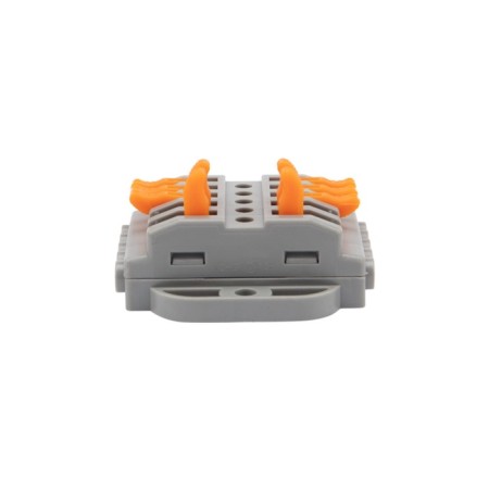 Terminal of QMS 222-425p Passing 5 poles, with an mounting platform (0.08-4 mm²), gray (20 pcs.-1