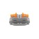 Terminal of QMS 222-425p Passing 5 poles, with an mounting platform (0.08-4 mm²), gray (20 pcs.