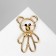 Bear "Bear" toy, black color in gold