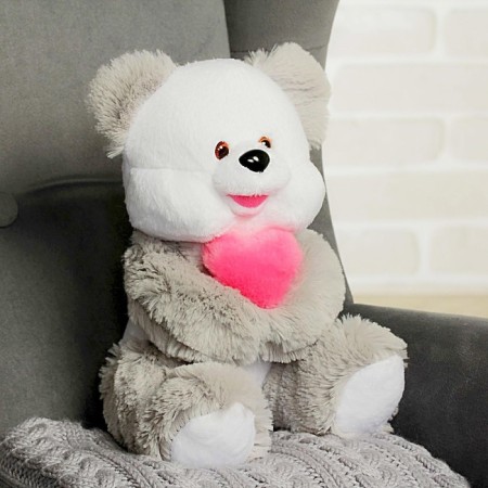 Soft toy "Bear", with a heart, mix-4
