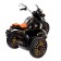 Electric car "Motorcycle Chopper", with a stroller, EVA, black color