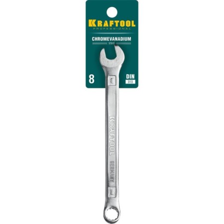The key-combined key Kraftool 27079-08, CR-V, chrome, 8 mm-2
