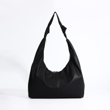 Shopper bag, outer pocket, black color