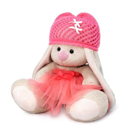 Soft toy "Bunny mi in a skirt from a grid", 15 cm-1