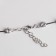 The necklace with pearls “chain” improvisation, ball No. 8, white color in silver, l = 40 cm