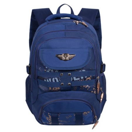 Youth backpack 40 x 28 x 14 cm, ergonomic back, Monkking, W202 Blue