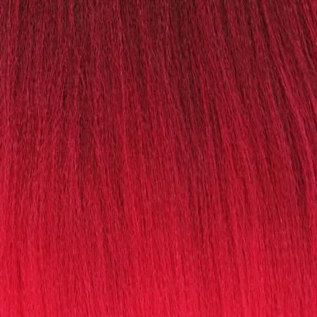 SIM-BRAIDS Kanecalon Two-color, corrugated, 65 cm, 90 gr, red/pink color (#FR-3)-1