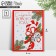 Sweet New Year card, sweet cane, 6 x 8 cm, New Year