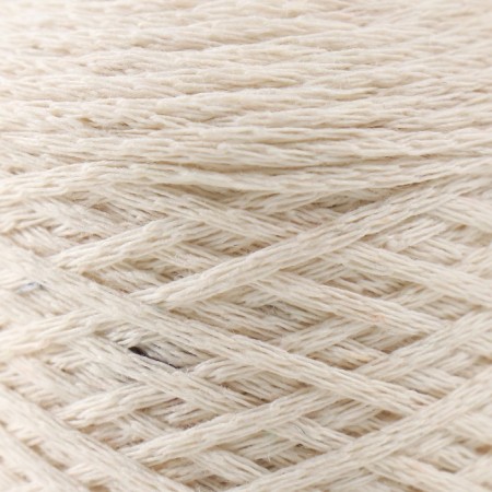 Knitting cord without a core 70% cotton, 30% polyester 1mm 200m/60 ± 10g (02-milk)-2